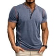thumbnail image 4 of WQQZJJ 2025 Summer Saving Mens V Neck Pocket T-Shirts Short Sleeve Casual Basic Summer Beach Cotton Tee Tops,Blue-XL, 4 of 9