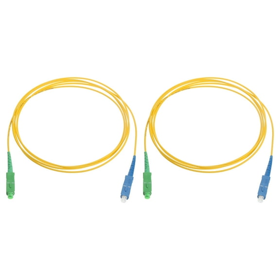 Uxcell 2Pcs 6.6Ft Single Mode Simplex Fiber Optic Patch Cable LSZH Fiber Jumper Optical SC/UPC to SC/APC
