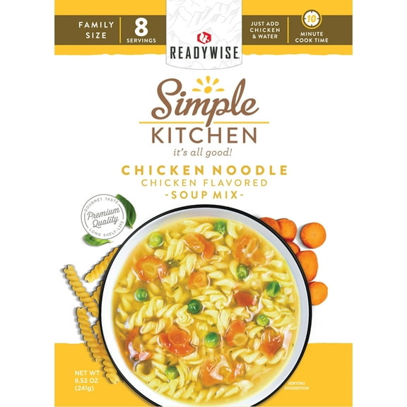 ReadyWise Chicken Noodle Soup Mix, 6 Ct, 8 Servings