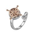 thumbnail image 1 of Anillo, personalidad para hombres y mujeres, moderno, timón giratorio de doble capa, anillo giratorio, para mujeres, 1 of 5