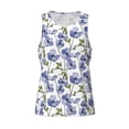 thumbnail image 4 of Gaeub Blue Flax Flowers Men's Athletic Tank Top, Workout Sleeveless Shirts, Running Tank Tops for Gym, Running, Training - X-Large, 4 of 9
