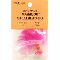 BEAU MAC STEELHEAD AND SALMON JIG DOUBLE BEAD JIG - CERISE 1/8 OZ