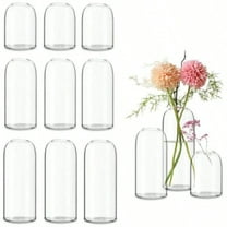 Glass Bud Vases In Bulk Set Of 12 Clear Small Vases For Flowers Modern Cylinder Glass Vase For Wedding Party Dining Table Centerpieces Living Room Decorative Home Decor.