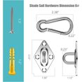 thumbnail image 2 of Shade Sail Hardware Kit Include Winches & Wire Rope, Anti-Rust Stainless Steel Sun Shade Hardware Kit for Rectangle Square Triangle Shade Sail Installation(75 PCS), 2 of 5