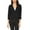 Black, variant on Women's Elegant Long Sleeve Blazer – Solid Button-Front Casual Style