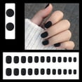 thumbnail image 1 of ZOUBAOQ 7-Day Wear Press On Nails - Black Matte Fake Nails Glue Included, 3-Step Easy Application For, 1 of 8