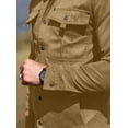 thumbnail image 4 of Fexilor Men's Flannel Lined Jacket, Plaid Brushed Lining, Cowboy Western Twill Outdoor Shirt Jacket, 4 of 7
