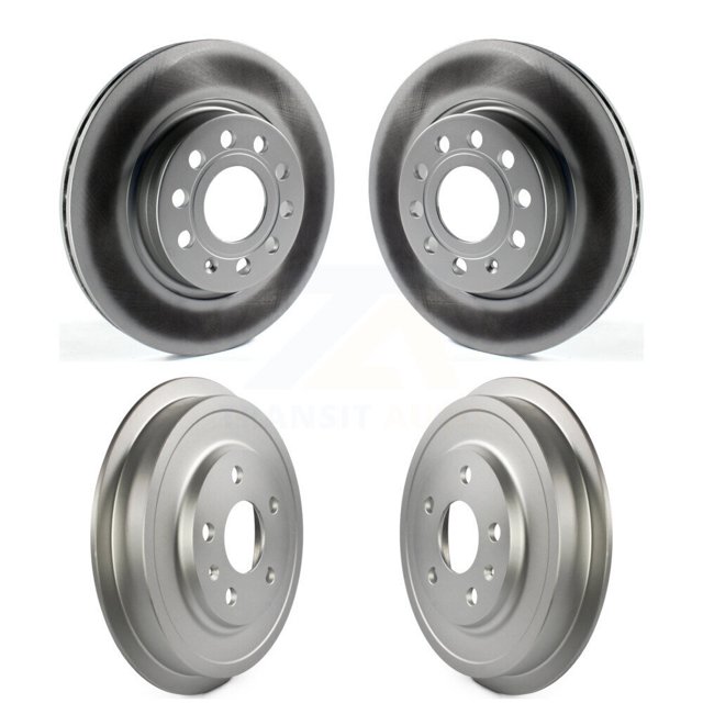 Genius Front Rear Disc Brake Rotors Drums Kit for Car 2011-2012 Volkswagen Jetta with 280mm Diameter Rotor KG-101460