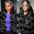 thumbnail image 1 of Peluca Tiwugi Body Wave, 13 x 4 HD, cabello humano con encaje frontal, 82 cm, 1 of 6