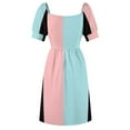 thumbnail image 5 of pink or blue nana loves you gender reveal party gift idea All Over Print Dress Elegant gown summer dress, 5 of 6