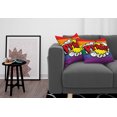 thumbnail image 3 of Ambesonne Rainbow Throw Pillow Cover 2 Pack, Pop Art Comics Pride, 18", Multicolor, 3 of 5