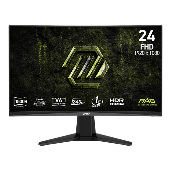 MSI 24" 1920 x 1080 (FHD) 240Hz 4ms (GTG) Curved VA Gaming Monitor Tilt adjustable (MAG 245C X24)