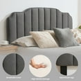 thumbnail image 5 of JURANYAZHU Thickened King/California King Upholstered Headboard Linen Fabric,Adjustable height,Dark Gray, 5 of 6