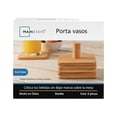 thumbnail image 3 of Porta vasos Mainstays Bambú Cuadrados con Base 6 Piezas, 3 of 4