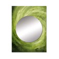 thumbnail image 2 of Designart "Spiral Of The Green Orbit" Abstract Spirals Mirror Wall Decor - Modern Green Abstract Dining Room Wall Mirror Art - 40" x 30" Inch, 2 of 5
