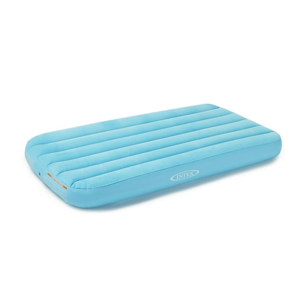 Cama inflable Intex 66803EP Cozy Kidz: Fiber-Tech – Superficie suave y aterciopelada – Bolsa de transporte incluida – El color puede variar – 34.5" x 62" x 7"