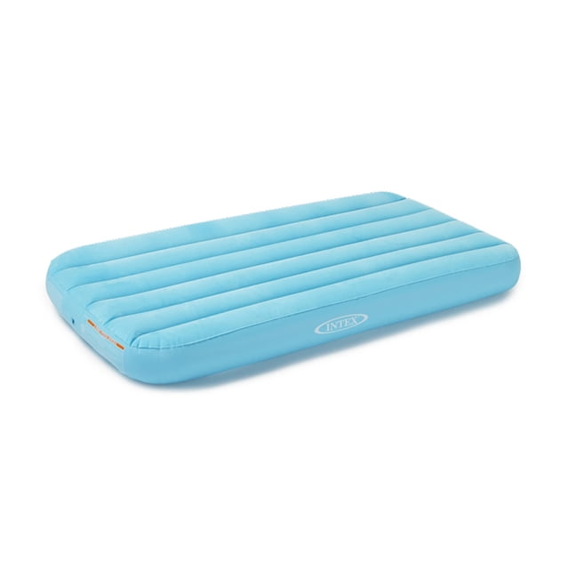 Cama inflable Intex 66803EP Cozy Kidz: Fiber-Tech – Superficie suave y aterciopelada – Bolsa de transporte incluida – El color puede variar – 34.5" x 62" x 7"