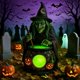 thumbnail image 3 of Witch Cauldron Lamp Halloween Decorations Indoor With Eerie Green Glow LED Lamp Witch Brewing Large Halloween Ornamen, 3 of 5