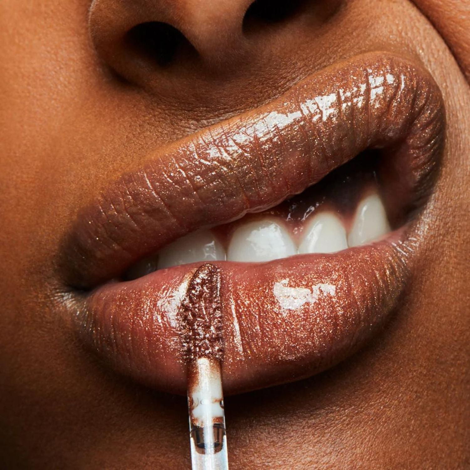 Mac Lipglass Oh Baby Golden Bronze With Sparkling Glitter, 0.1 oz