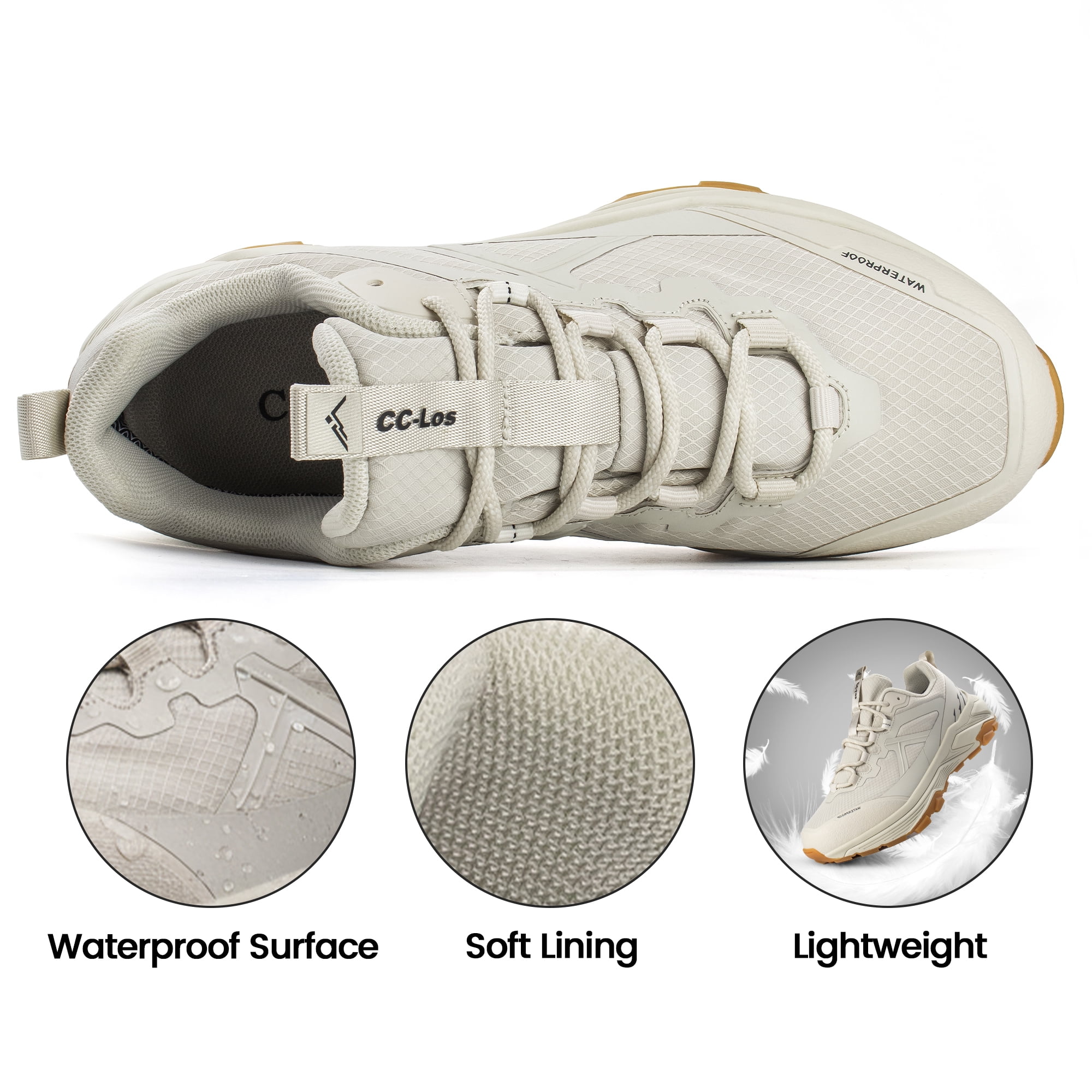 CC-Los Women’s Waterproof Hiking & Walking Shoes, Lightweight Breathable Outdoor Trekking Shoes for All-Day Comfort, Sizes 36-42