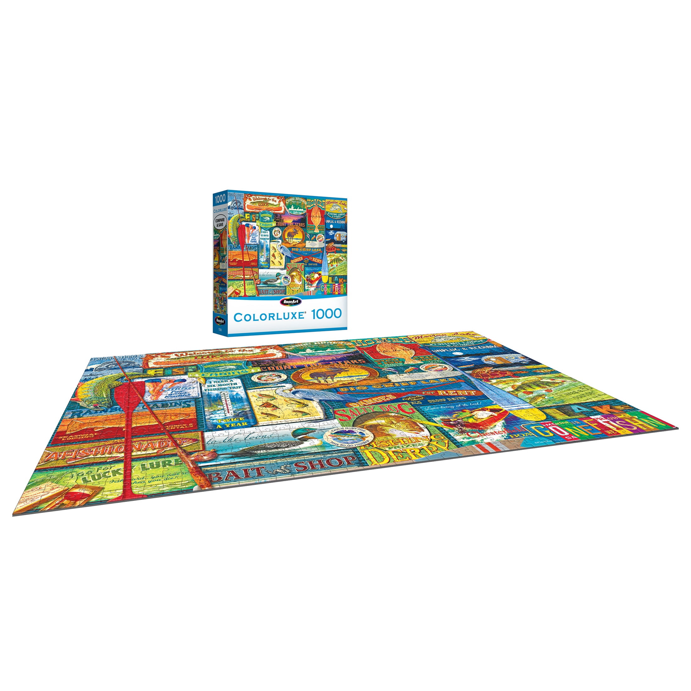 RoseArt Colorluxe 1000-Piece - Signs at the Lake