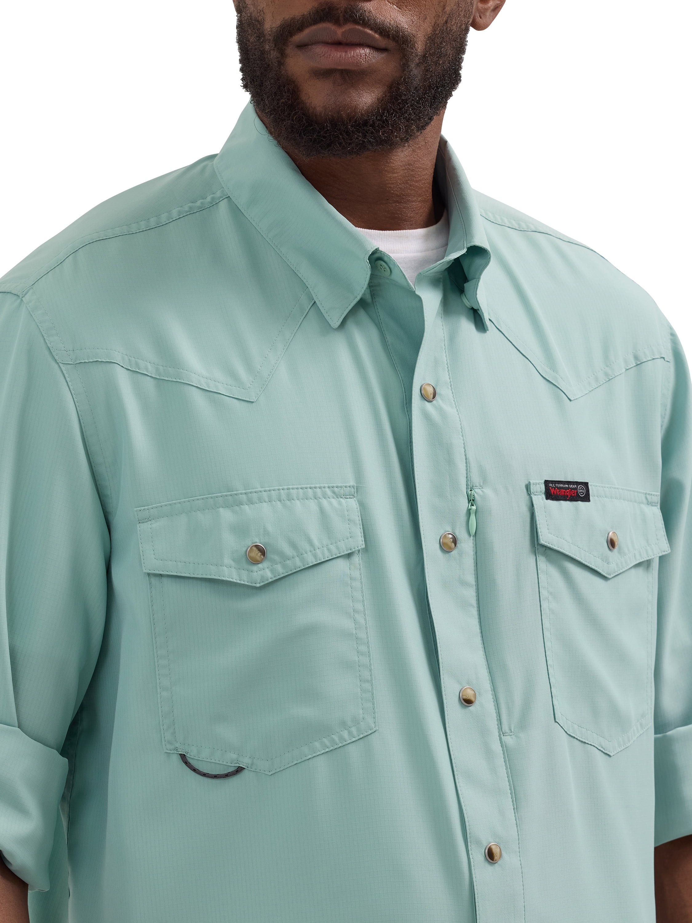Wrangler?? ATG Men's Western Performance Shirt with UPF 40+ Protection, S-2XL