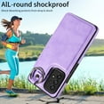 thumbnail image 4 of Nalacover for Samsung Galaxy A53 5G Wallet Case with Card Slots & Metal Finger Ring, Durable PU Leather Back Double Magnetic Botton Flip Kickstand Purse Shockproof Phone Case,Purple, 4 of 10
