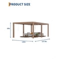 thumbnail image 2 of Garvee 12x20 FT Outdoor Louvered Pergola with Wood Grain Finish, Heavy Duty Aluminum Frame Gazebo for Backyard, Patio, Lawn, Weather Resistant Canopy, 2 of 9