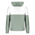 thumbnail image 5 of cllios Men's Sun Protection Hoodie Shirt UPF 50+ Long Sleeve UV SPF T-Shirts with Mask Rash Guard Fishing Lightweight Plus Size Color Block Hooded Sun Shirts, 5 of 6