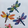 thumbnail image 1 of 3 Pack Décoration Murale Libellule en Métal, Sculpture Murale Libellule Colorée 3D Insecte Décoration Extérieure Intérieure Suspendue, 1 of 7