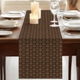 thumbnail image 3 of Table Runners 70 Inches Long Dress Scarves, Dark Brown Rattan Farmhouse Coffee/Dining/Kitchen Table Decor, Holiday Table Runner, Vintage Abstract Wicker Texture 13x70 Inch, 3 of 9