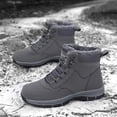 thumbnail image 2 of NOKIO Men'S Fleece-Lined Winter High-Top Boots Men's And Women's Winter Same Plush And Thickened High Top Cotton Shoes Couples Comfortable All Cold Proof Snow Boots Men'S Outdoor Snow Boots, 2 of 5