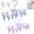 thumbnail image 1 of Rejilla de secado portátil plegable pequeña $ Rejilla de secado colgante con clip $ 12 clips Gancho para ropa giratorio de 360°, 1 of 6