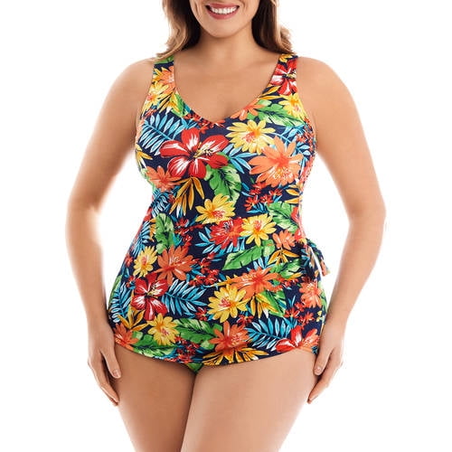 women's plus size sarong swimsuits