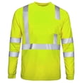 thumbnail image 2 of Danhjin Safty Shirts for Men Visibility Reflective Stripe Crew Neck Long Sleeve Work Casual Fall Winter Pullover Tops Comfy Outdoor Fishing Night Out Tees Shirts, 2 of 5