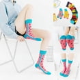 thumbnail image 2 of Unisex Socks Fruit Pattern Mid Tube Cotton Socks Fun Coloured Cuddly SocksRed Watermelon, 2 of 5