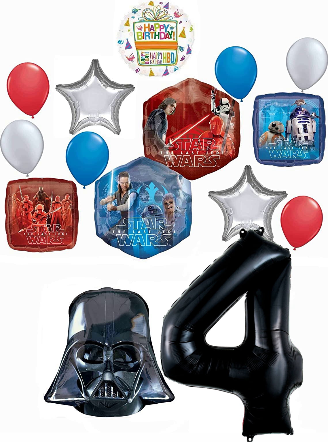 16 ~ Birthday Party Supplies STAR WARS The Last Jedi Large PAPER PLATES 