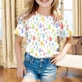 thumbnail image 2 of CAIXIA Easter Shirts Girls Tshirts Easter Bunny Baby Girl Shirts Casual Crew Neck Casual Short Sleeve Girls Tops Size 6 Tees Boys Clothes Size 5 8-9 Years, 2 of 4