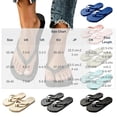 thumbnail image 3 of Qingpeng Womens Lug Sole Thong Sandals Textured Thick Footbed Wide V Strap Comfy Cushioned Summer Lounge Flip Flops, 3 of 6