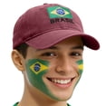 thumbnail image 5 of Only Moment Wine World Cup Fan Gear Unisex Vintage Washed Cotton Baseball Cap Polyester Cotton Blend Breathable Tucker Hat Laser Cut Air Mesh-Back Cooling Golf Hat One Size, 5 of 8