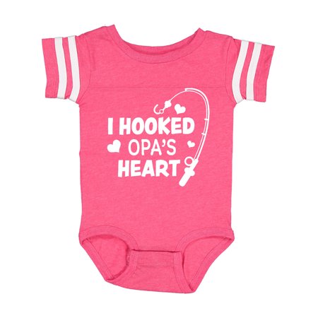

Inktastic I Hooked Opa s Heart with Fishing Rod Gift Baby Boy or Baby Girl Bodysuit