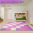 thumbnail image 2 of BalanceFrom Lot de 36 Tapis de Jeu Casse-Tête Emboîtables 12”x12”, Épaisseur 0,4”, Rose/violet/beige, 2 of 7