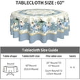 thumbnail image 5 of Fall Blue Pumpkin Round Tablecloth 60 Inch Fall Farmhouse Autumn Harvest Table Cloth Thanksgiving Fabric Tablecloth Elegant Decorative for Indoor and Outdoor Holiday Party, 5 of 6