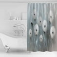 thumbnail image 2 of White Dandelion Shower Curtain, 72" x 72", Retro Oil Painting Modern Art Waterproof Bathroom Curtain Washable Shower Curtain Set with 12 Hooks, 2 of 6