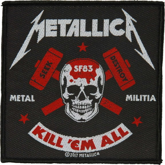 Men's Metallica Metal Militia Woven Patch Black