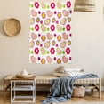 thumbnail image 2 of Kids Tapestry, Patchwork Inspired Design Colorful Patterned Flowers Hearts and Dots Retro Girlish, Wall Hanging for Bedroom Living Room Dorm Decor, 40W X 60L Inches, Multicolor, by Ambesonne, 2 of 5