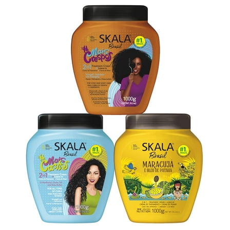 SKALA Mais Cachos, Crespos, and Maracuja 2-in-1 Cream (3-Pack Bundle) - 105.6 oz