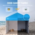 thumbnail image 4 of CROWN SHADES 10X10 Comercial Instant Canopy Pop Up Tent with Center Lock 4 Sidewalls Sto'N Go Bag Sky Blue, 4 of 10