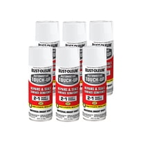 6 Pack, Universal Bright White, Rust-Oleum Gloss Automotive Touch-up Spray Paint and Primer in One-292325, 11 oz