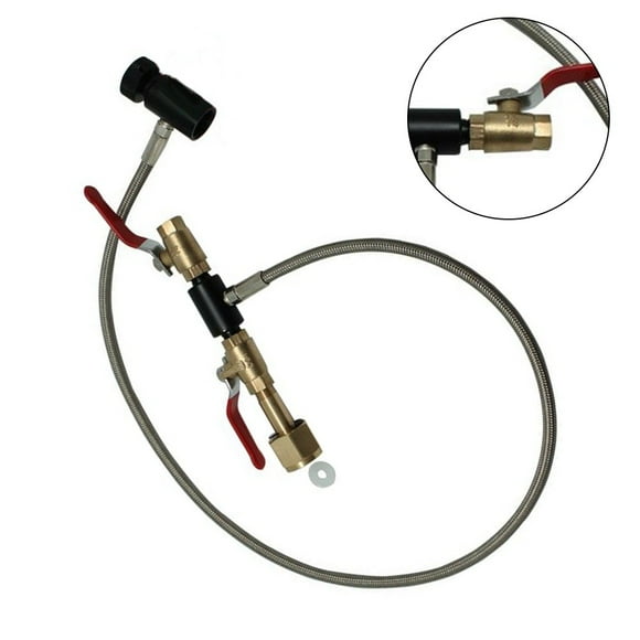 Paintball Co2 Fill Station Tank Bottle Refill Filler Dual Valve Lever 32 Hose